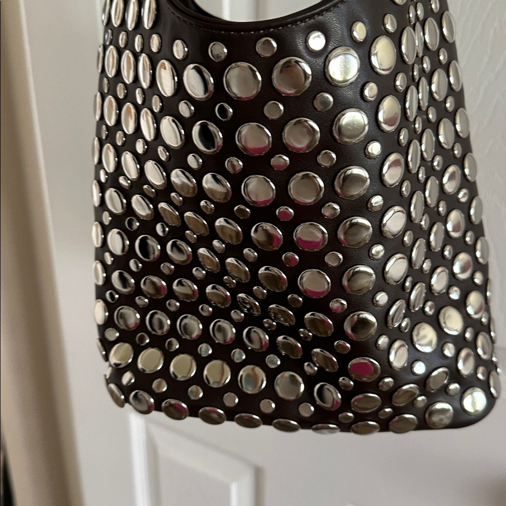 Urban Outfitters dark brown, studded shoulder bag NWOT. Adorable for spring. - Picture 5 of 5